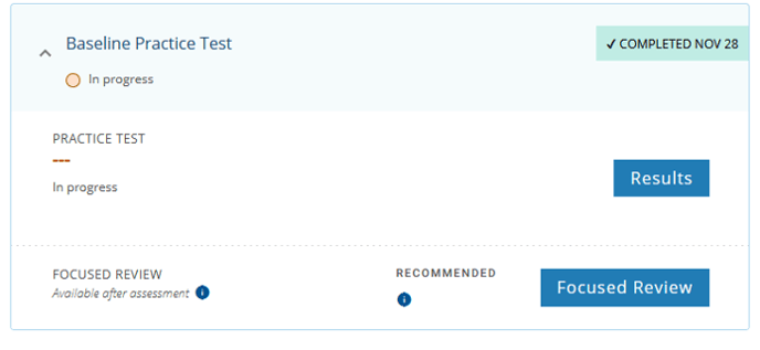 Baseline Focused Review