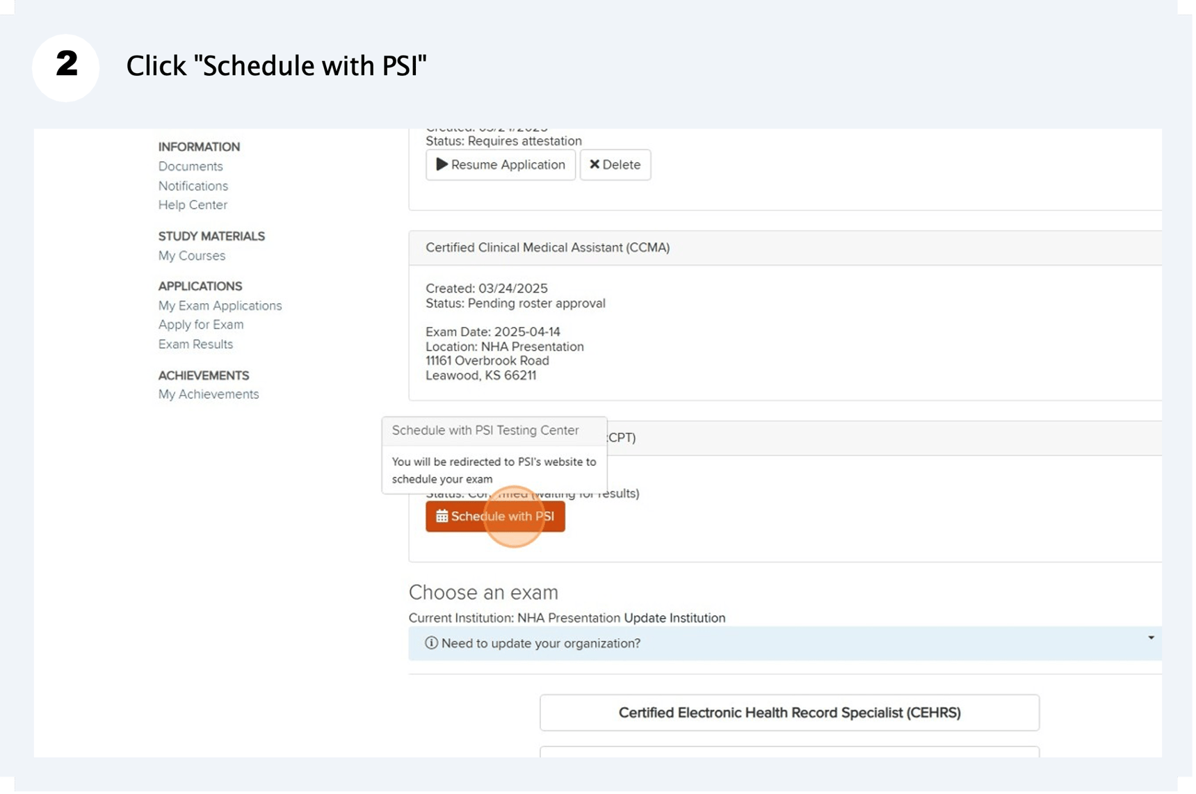 How to Schedule an Exam with PSI