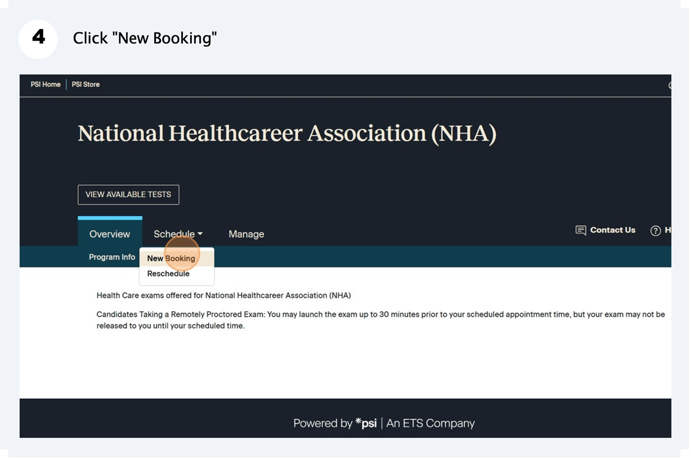 How to Schedule an Exam with PSI