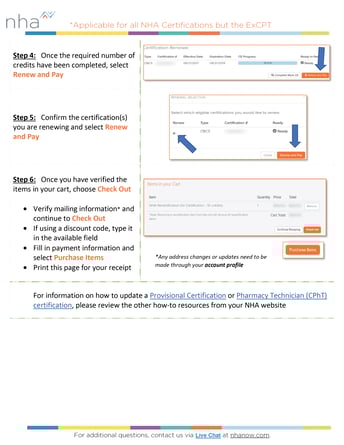How to Renew an NHA Certification (non ExCPT) How to Renew an NHA Certification (non ExCPT)